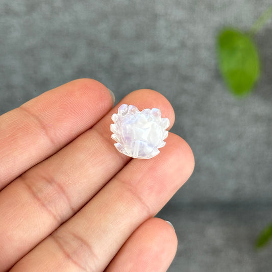 Natural Blue Moonstone Crab Charm