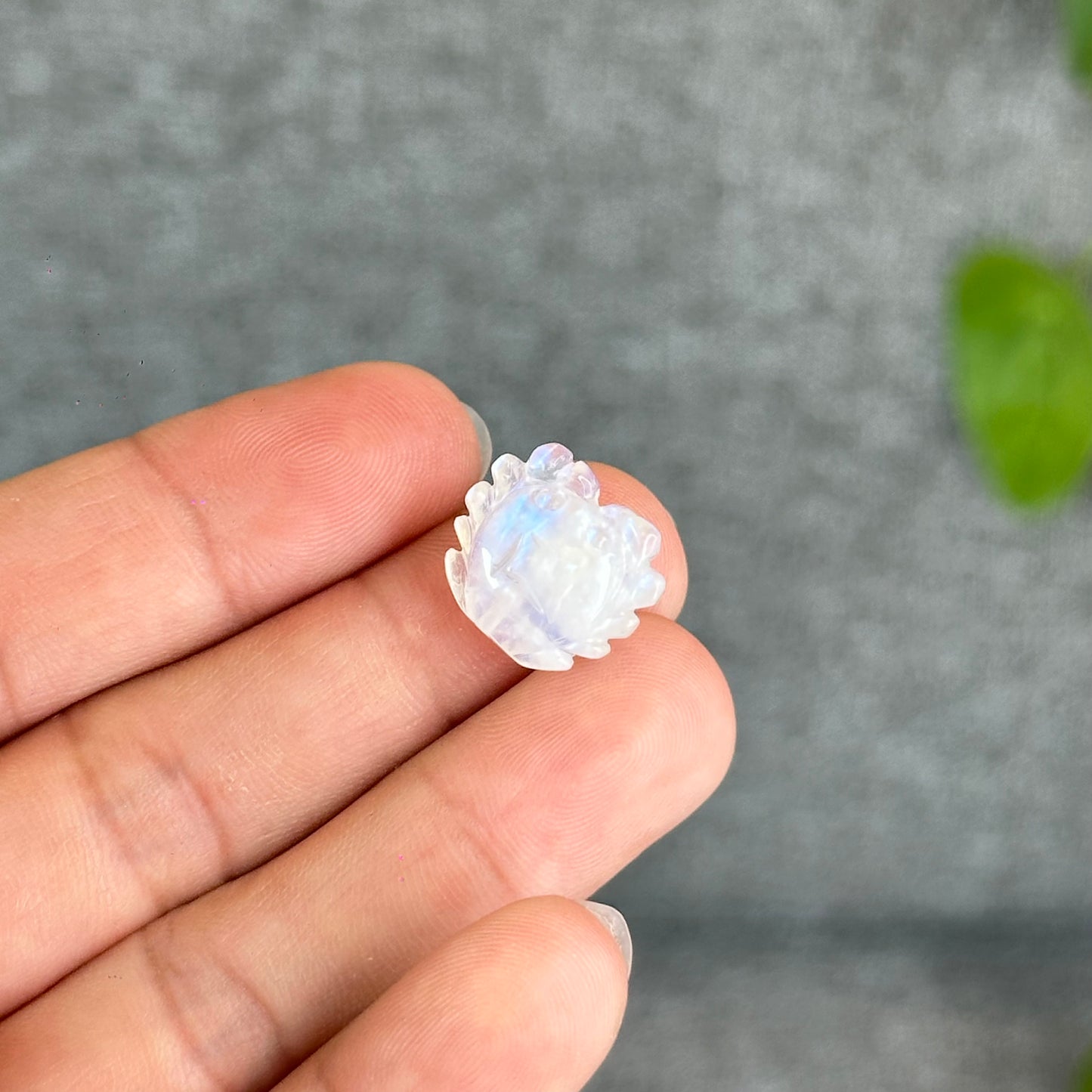 Natural Blue Moonstone Crab Charm