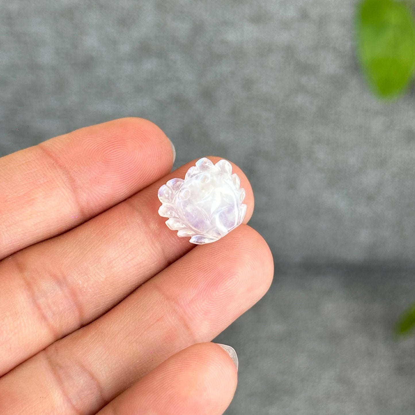 Natural Blue Moonstone Crab Charm