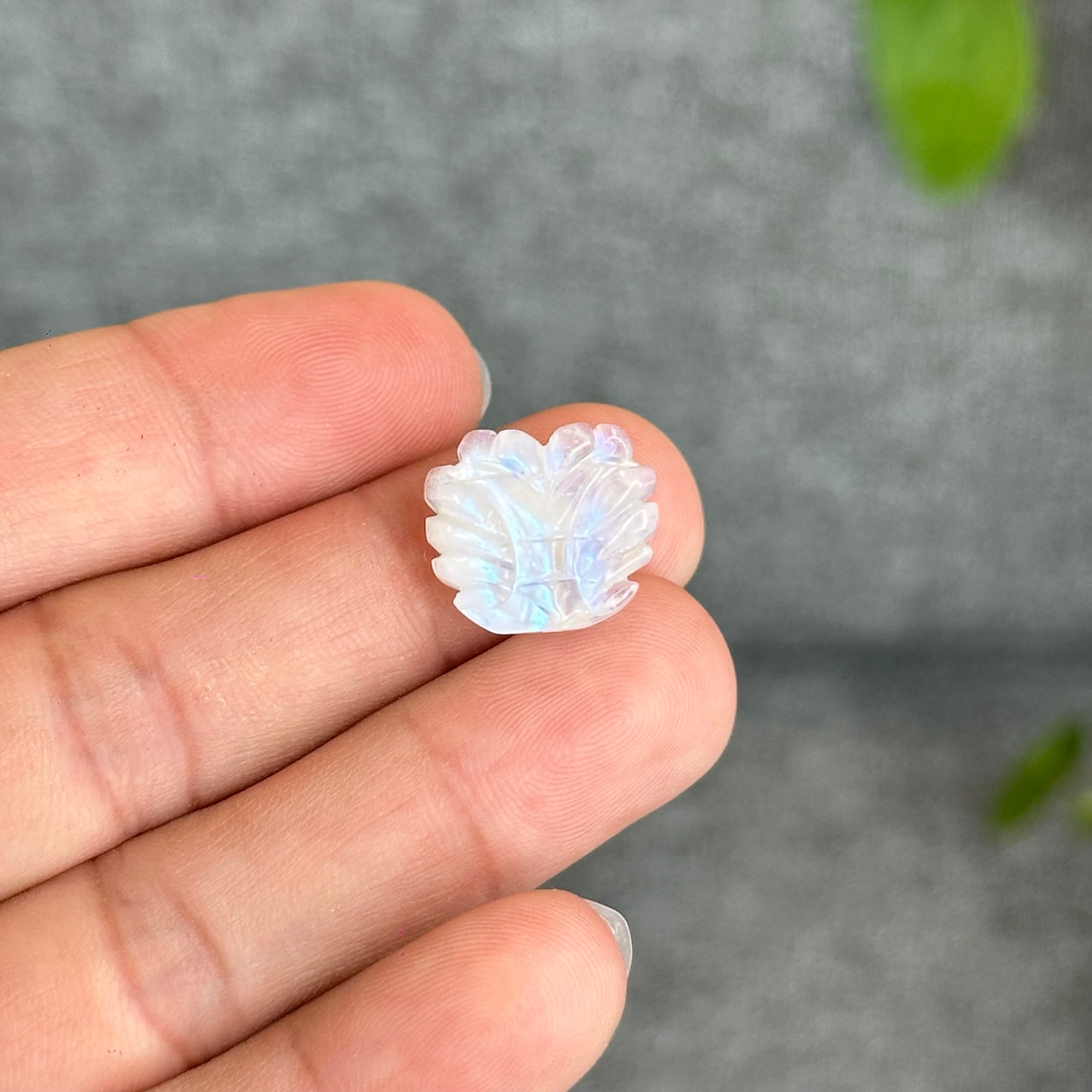 Natural Blue Moonstone Crab Charm