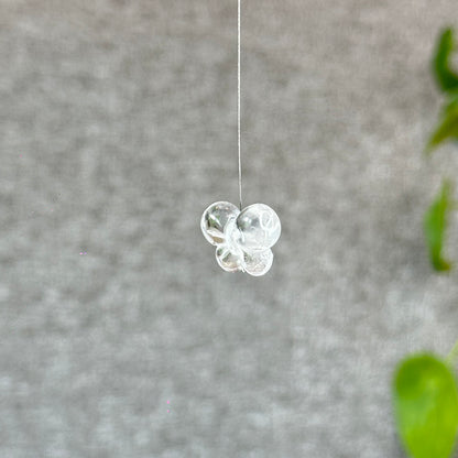 Natural Clear Quartz Ribbon Charm