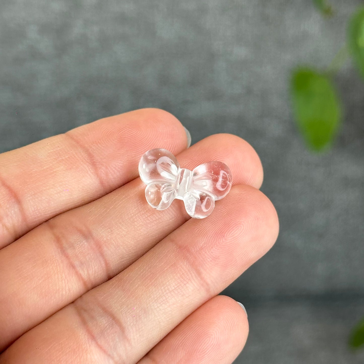 Natural Clear Quartz Ribbon Charm