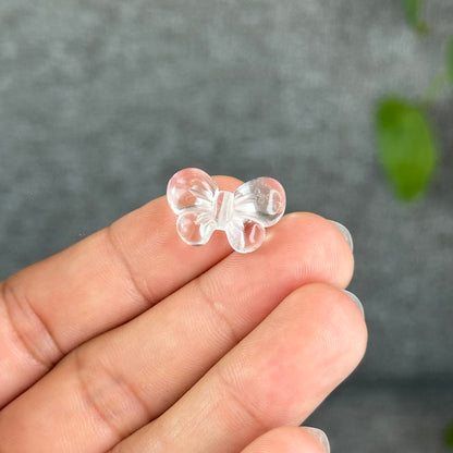 Natural Clear Quartz Ribbon Charm