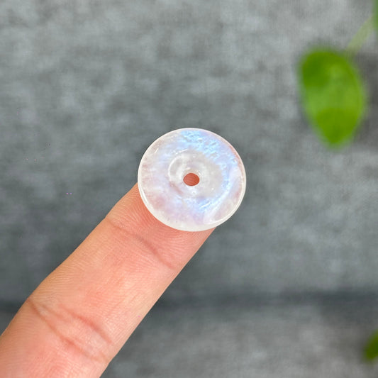 Natural Blue Moonstone Donut Charm