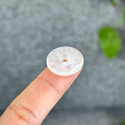 Natural Blue Moonstone Donut Charm