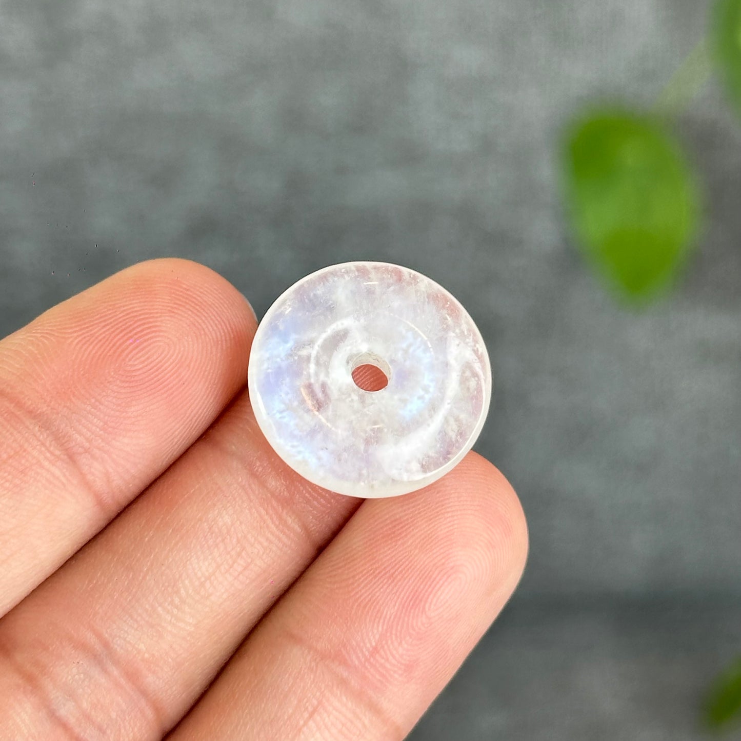 Natural Blue Moonstone Donut Charm