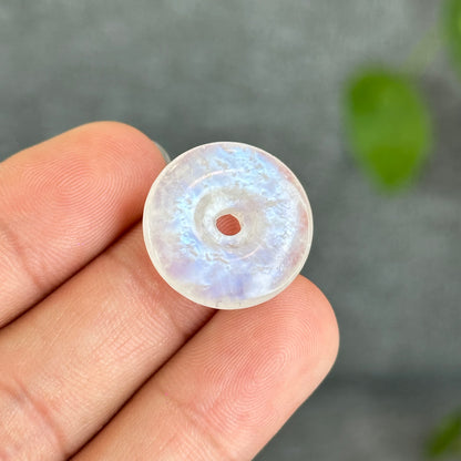 Natural Blue Moonstone Donut Charm