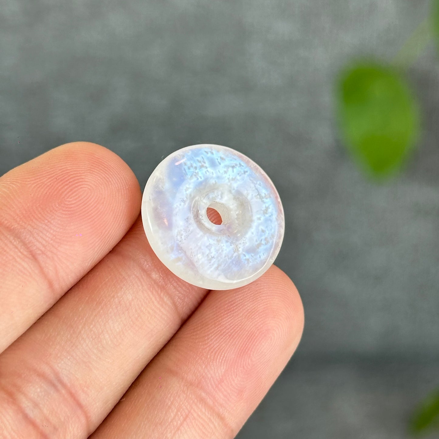 Natural Blue Moonstone Donut Charm