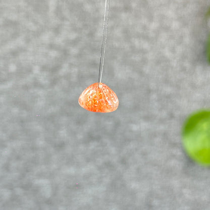 Natural Gold Sunstone Shell Charm
