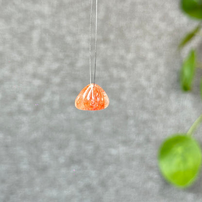 Natural Gold Sunstone Shell Charm