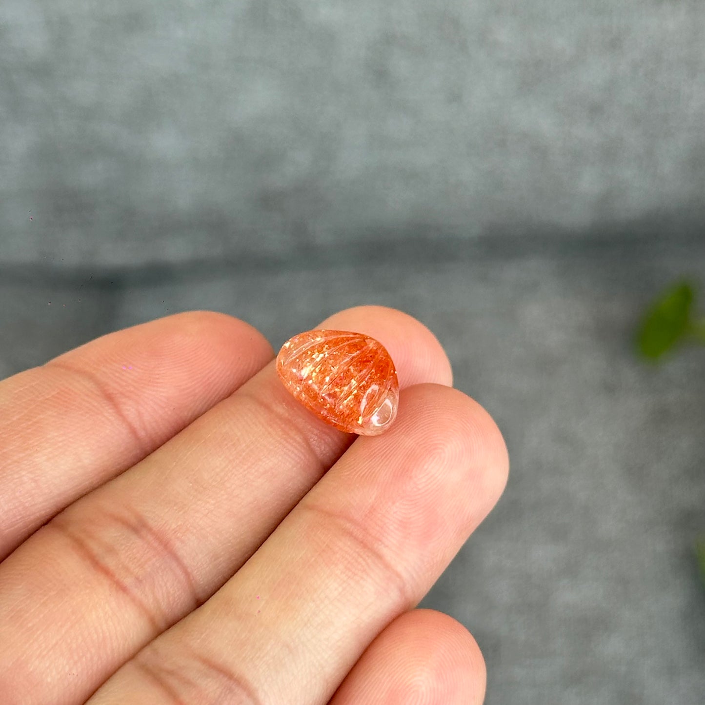 Natural Gold Sunstone Shell Charm