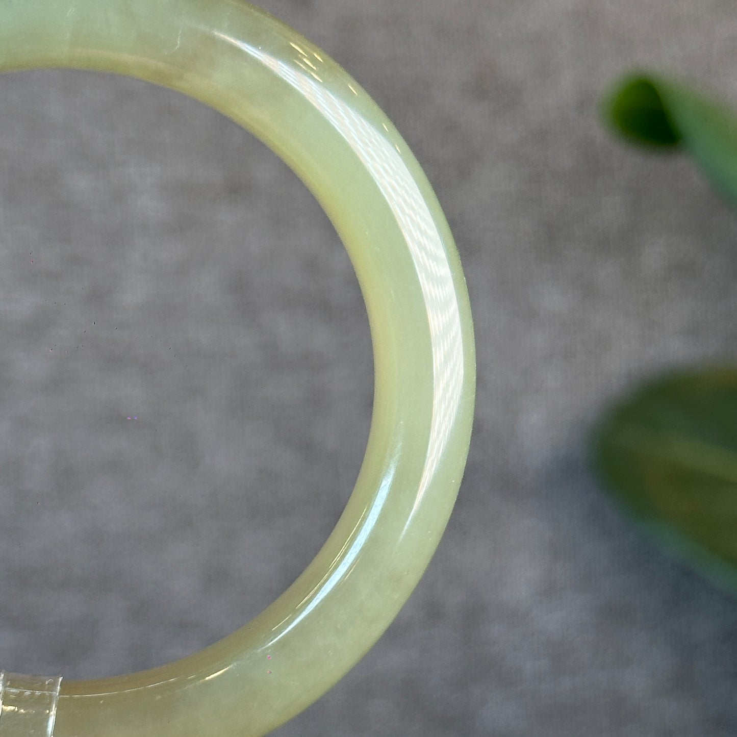 Hoa Dien Bracelet en jade néphrite naturelle Style feuille Taille 53,78 mm