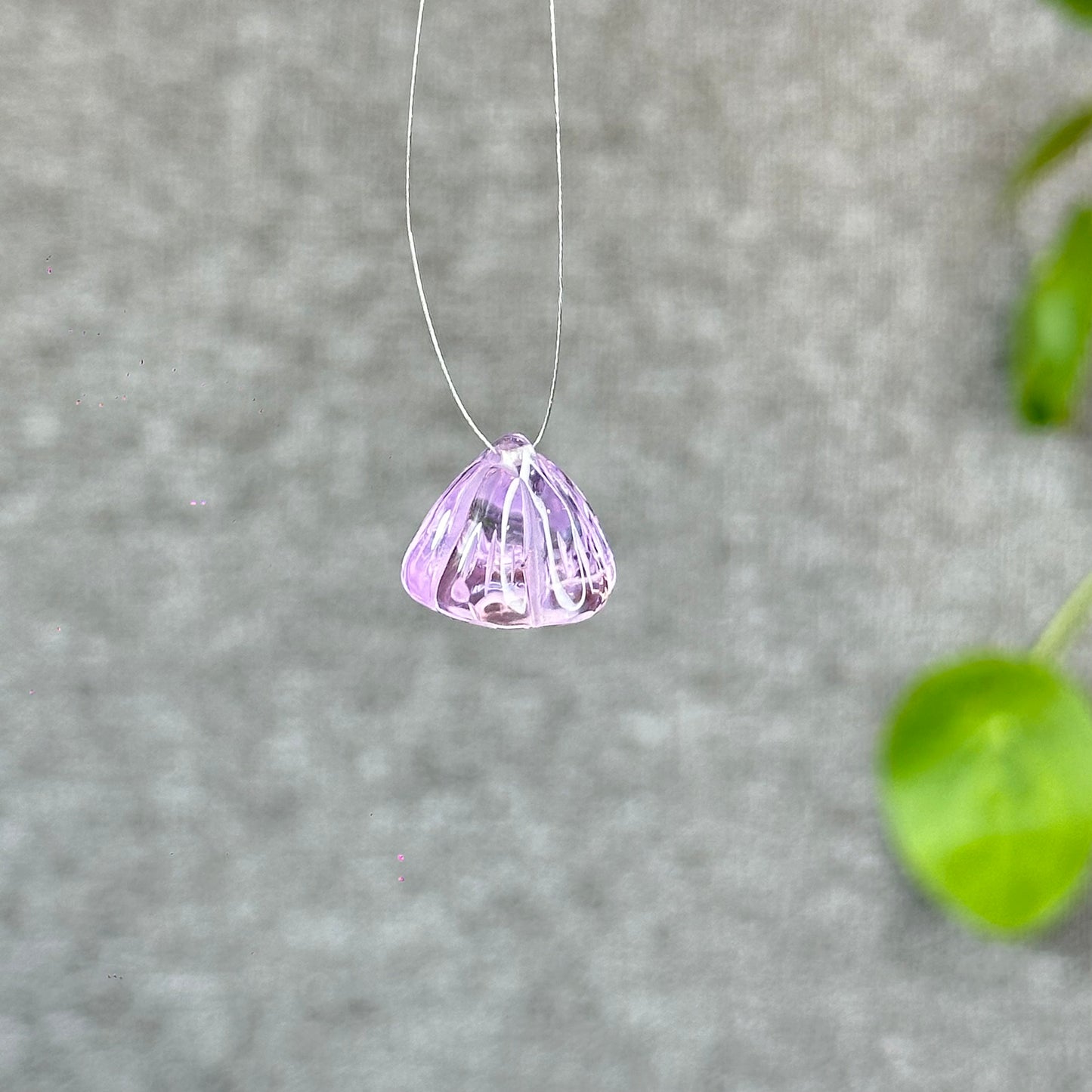 Natural Amethyst Lotus Root Charm