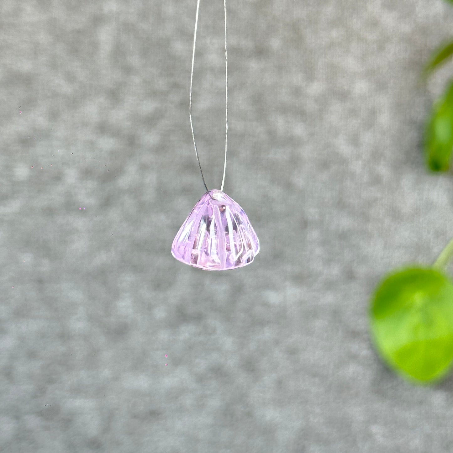 Natural Amethyst Lotus Root Charm