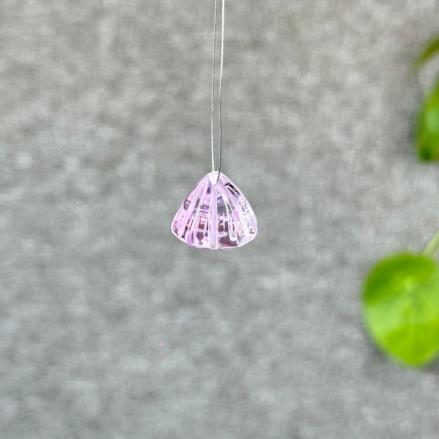 Natural Amethyst Lotus Root Charm