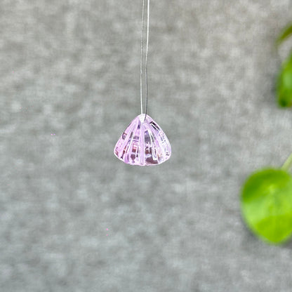 Natural Amethyst Lotus Root Charm