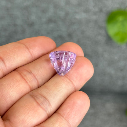Natural Amethyst Lotus Root Charm
