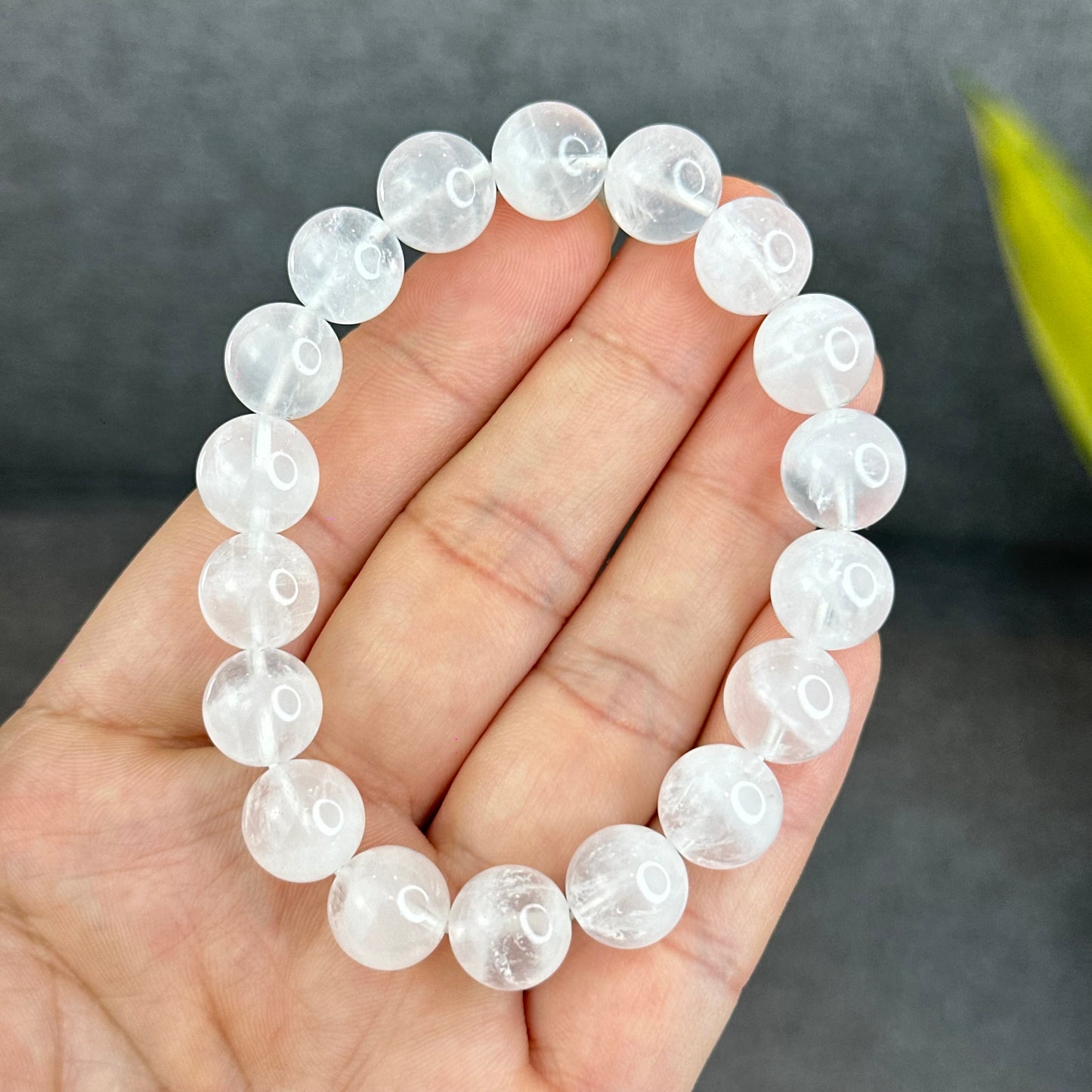 Natural Clear Quartz Bracelet Size 11 mm
