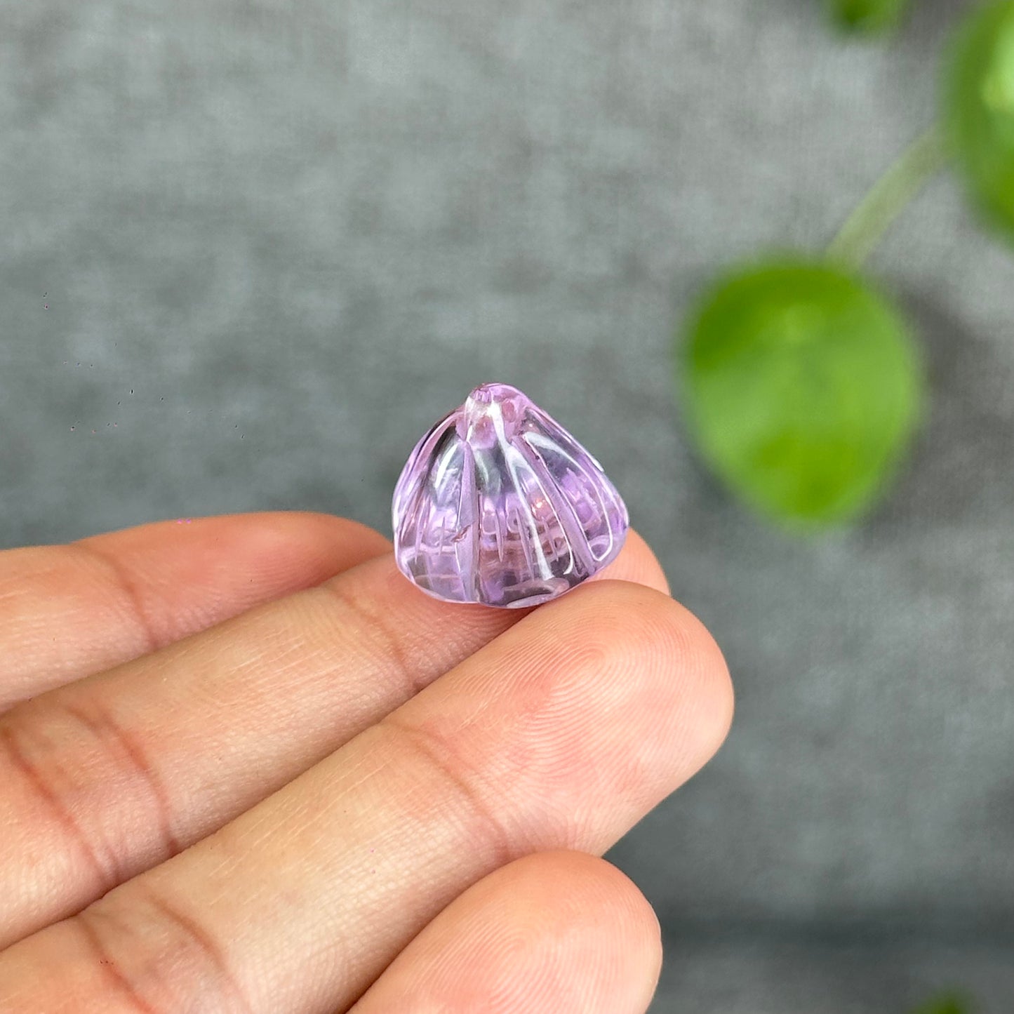 Natural Amethyst Lotus Root Charm