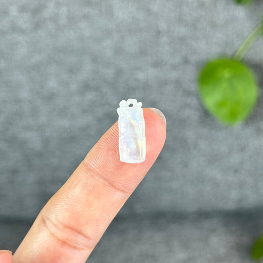 Natural Blue Moonstone Bamboo Charm