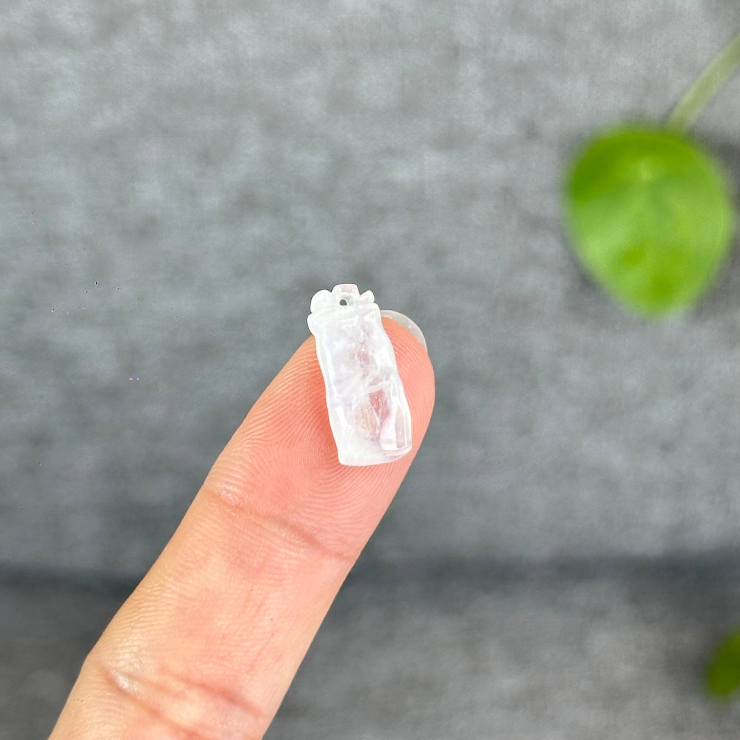 Natural Blue Moonstone Bamboo Charm