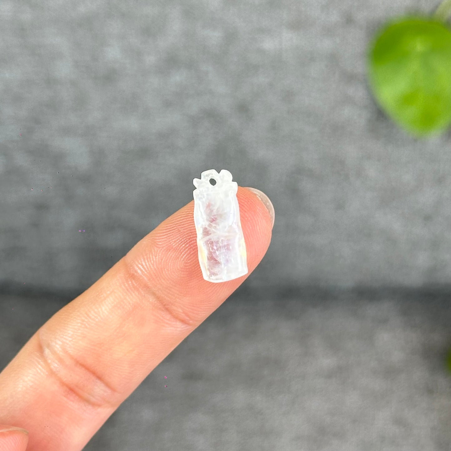 Natural Blue Moonstone Bamboo Charm
