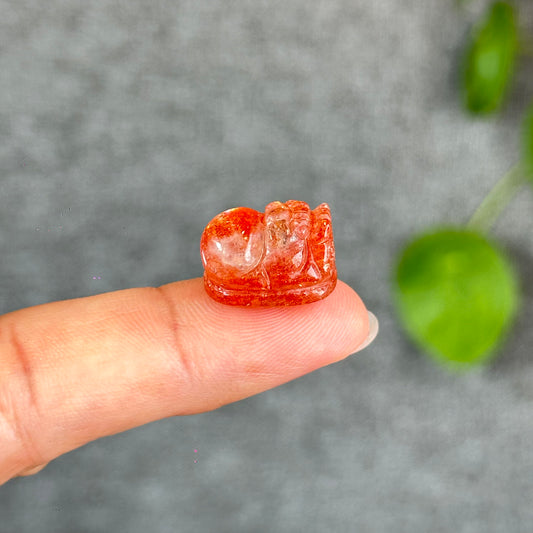 Natural Gold Sunstone Pixiu Charm