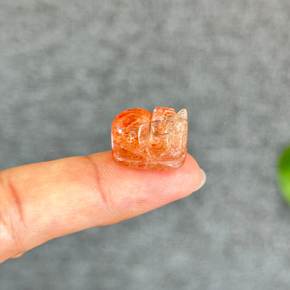 Natural Gold Sunstone Pixiu Charm