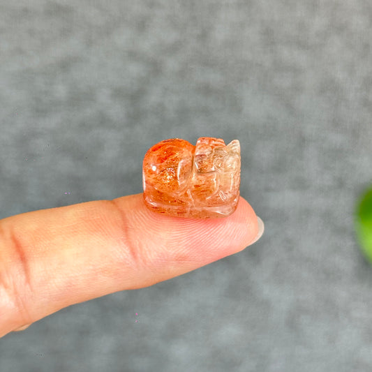 Natural Gold Sunstone Pixiu Charm