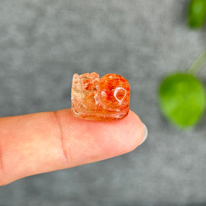 Natural Gold Sunstone Pixiu Charm