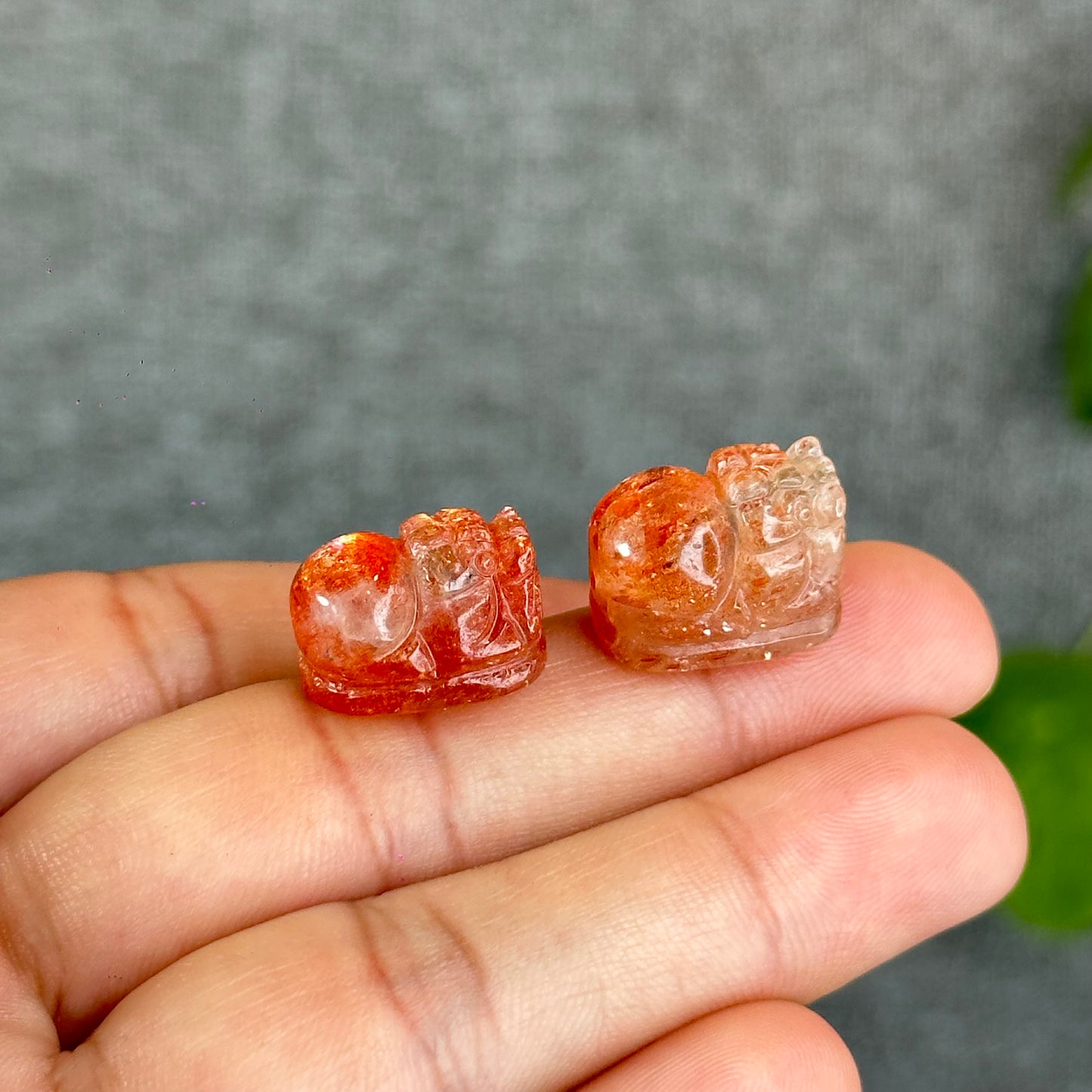 Natural Gold Sunstone Pixiu Charm