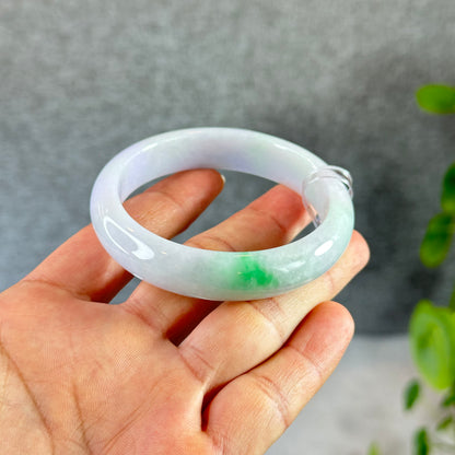 Natural Jadetie Jade Bangle Leaf Style Size 57 mm