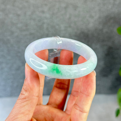 Natural Jadetie Jade Bangle Leaf Style Size 57 mm