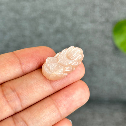 Natural Peach Moonstone Nine Tail Fox Charm