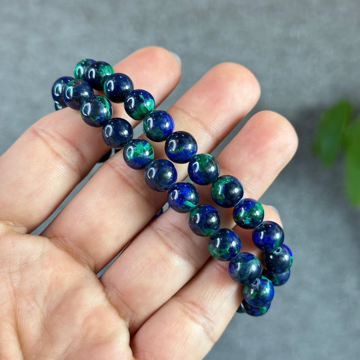 Natural Azurite Malachite Bracelet Size 8.3