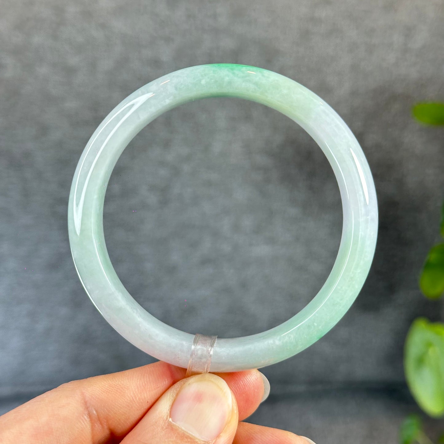 Jadetie Jade Bangle Leaf Style Size 59.5 mm