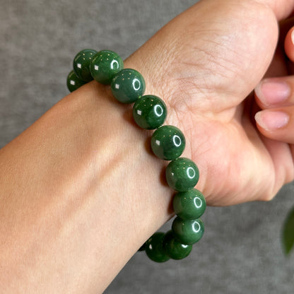 Nephrite Jade Bracelet Size 11-12 mm