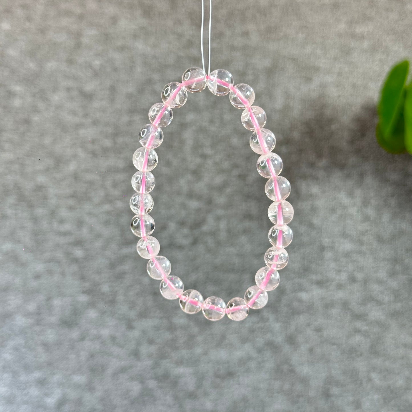 Sericite in Rose Quartz Braclet Size7.6 mm