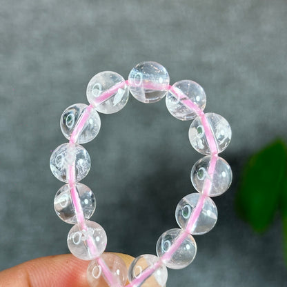 Sericite in Rose Quartz Braclet Size7.6 mm