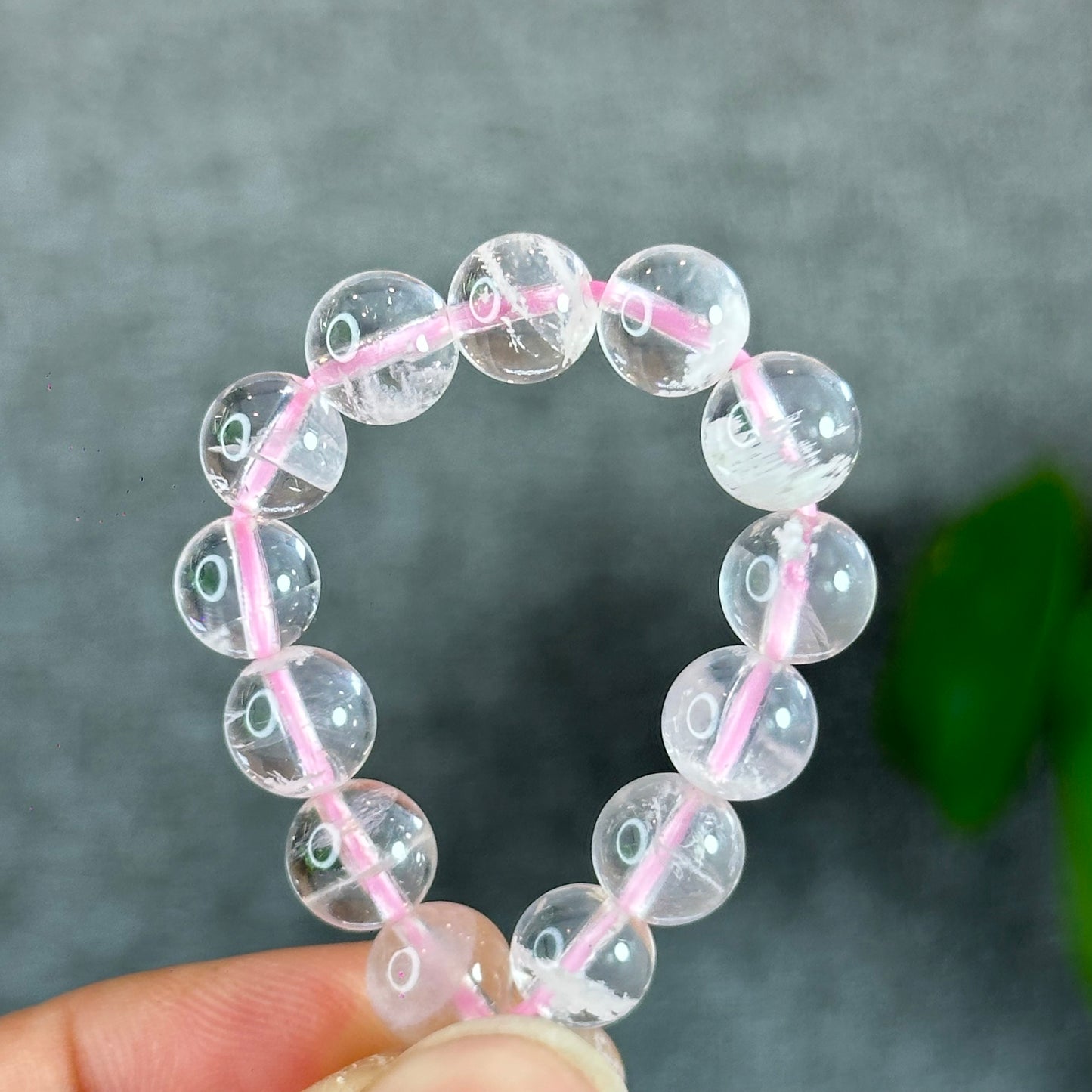 Sericite in Rose Quartz Braclet Size7.6 mm