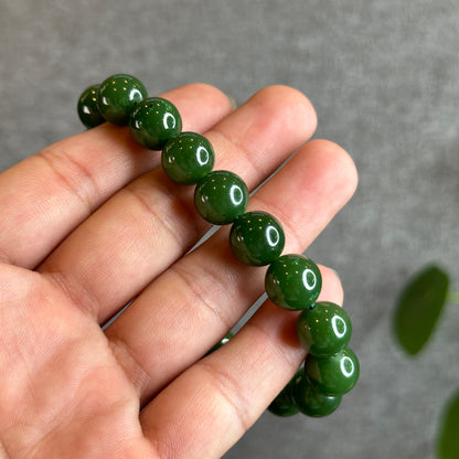 Natural Nephrite Jade VIP Bracelet Size 11 mm
