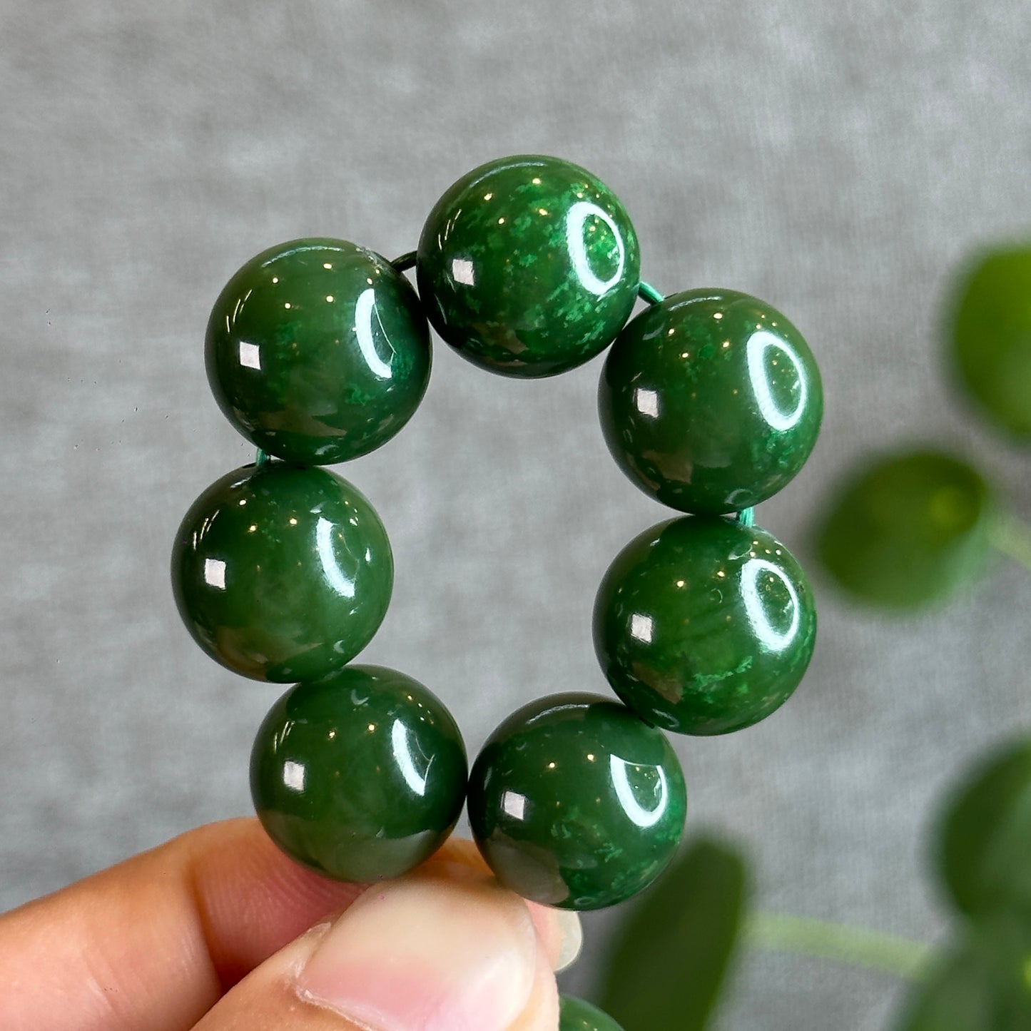 Nephrite Jade VIP Bracelet Size 14 mm