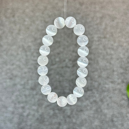 Natural Selenite Bracelet Size 10.5 mm
