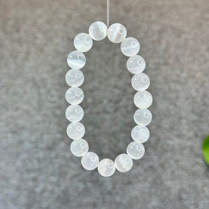 Natural Selenite Bracelet Size 10.5 mm