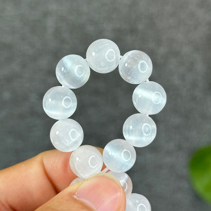 Natural Selenite Bracelet Size 10.5 mm