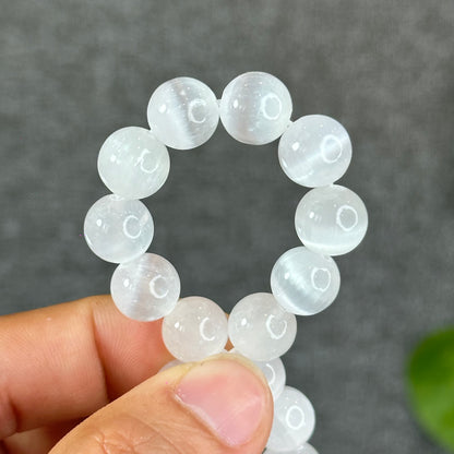 Natural Selenite Bracelet Size 10.5 mm