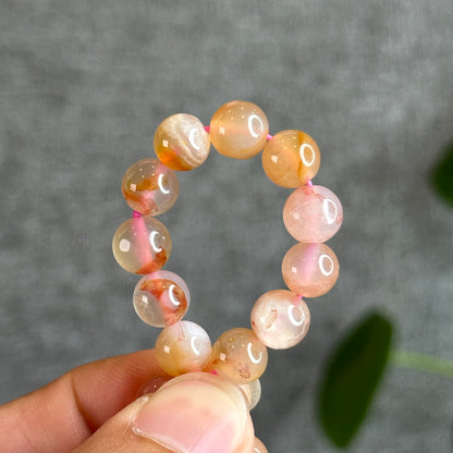 Floral Agate Bracelet Size 8 mm