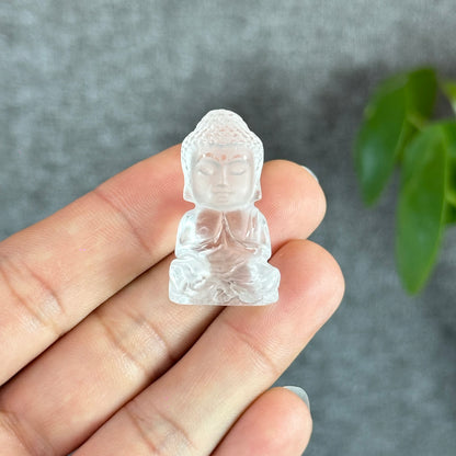 Natural Clear Quartz Buddha Carving