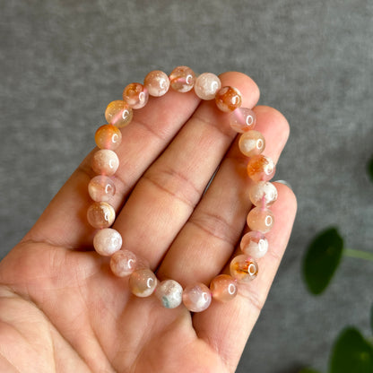 Floral Agate Bracelet Size 8 mm