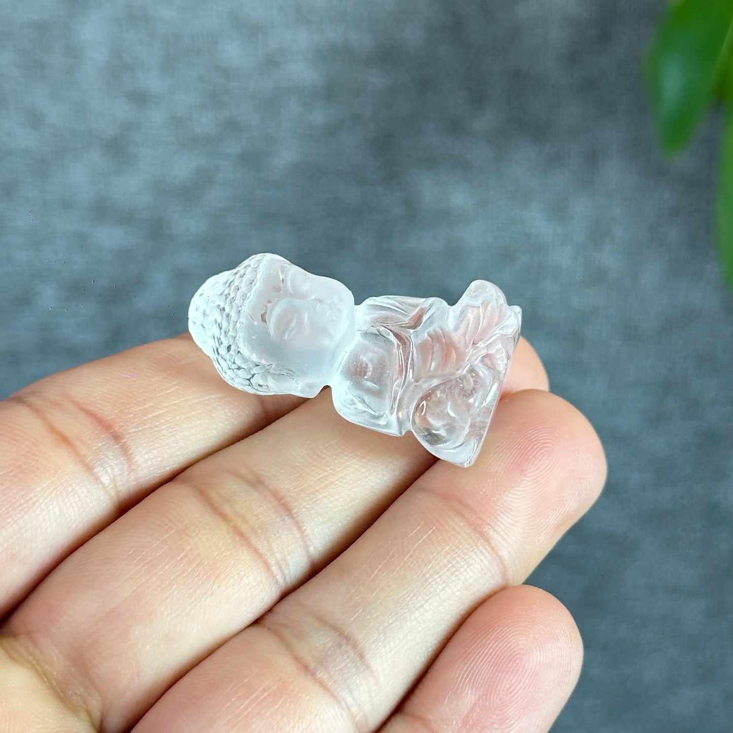 Natural Clear Quartz Buddha Carving